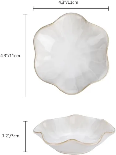 Miniatura 7 de 2 platos con forma de hoja de loto, cuenco pequeño para llaves, bandeja de cerámica para joyas, organizador de collares, aretes para mamá, amiga