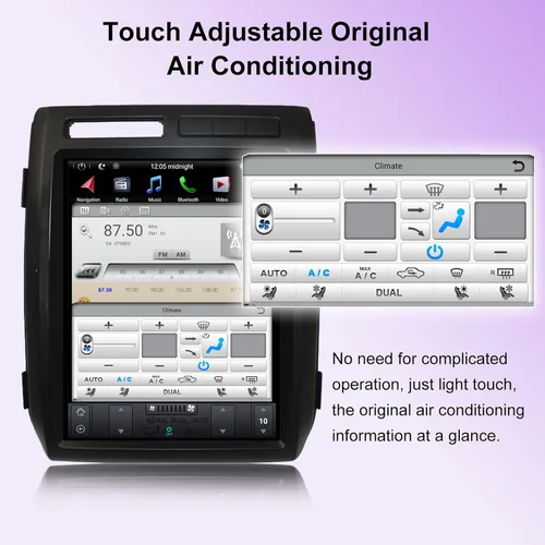 Miniatura 3 de Radio estéreo de coche Android para Ford F150 actualización estéreo 2009 2010 2011 2012 2013, pantalla táctil estilo Tesla de 12.1 pulgadas 4G+64G