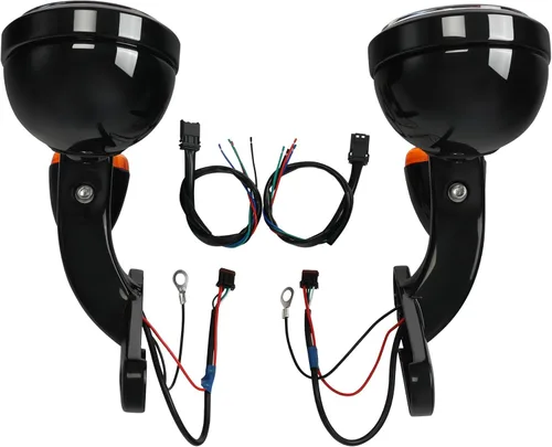 Miniatura 4 de Green-L Luz antiniebla LED para Harley 1997-2013 Touring Street Glide Electra Glide Road King Spotlight 4.5 pulgadas Foglight indicador de lámpara
