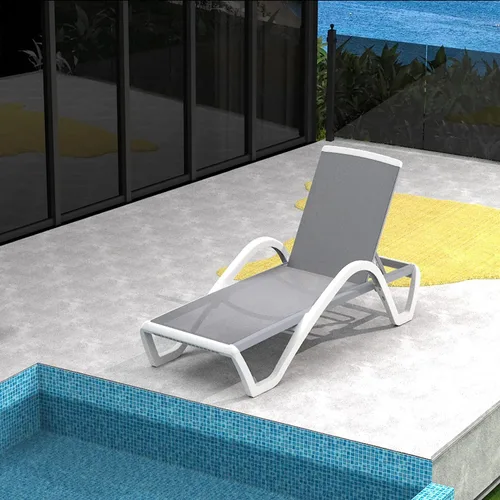 Miniatura 10 de Domi - Tumbona de aluminio para exteriores con respaldo ajustable, para playa, patio, balcón, piscina (1 silla marrón)