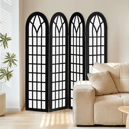 Miniatura 8 de Divisor de habitación japonés de 6 paneles, 94.5 pulgadas de ancho x 66.9 pulgadas de alto, pantalla de privacidad plegable estilo Shoji, divisor