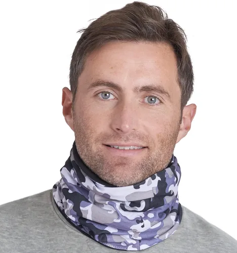 Tough Headwear Neck Warmer - Winter Fleece Neck Gaiter & Fleece Neck Warmer - Ski Gaiter for Men - Reversible Neck Gaiter