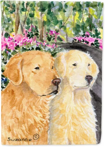 Caroline's Treasures SS8974GF - Bandera decorativa para jardín con diseño de Golden Retriever para jardín, jardín, jardín, multicolor Golden