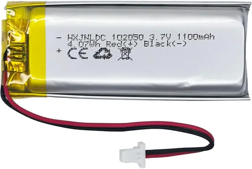 DC 3.7V 1100mAh 102050 Batería recargable de polímero de litio, adecuada para productos electrónicos de bricolaje 3.7-5V con reemplazo de batería de