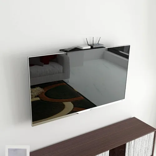 Miniatura 6 de Bracwiser Estante superior de TV sin taladros de 16.7 pulgadas de ancho, soporte de montaje superior para monitor, plataforma para altavoces