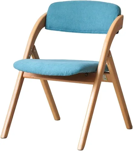 Sillas plegables muebles de madera para restaurante de casa, ordenador de escritorio, cafetería, salón, silla de salón con carga fuerte (color: