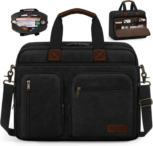 Bolsa de mensajero para laptop para hombres, maletín de lona, impermeable, vintage, bolsa para computadora, bolsa de hombro, bolsas tipo satchel