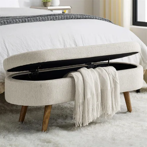 Miniatura 16 de Otomana redonda con patas de metal negro, reposapiés de 22.05 pulgadas de ancho, reposapiés tapizado para sala de estar, dormitorio, entrada