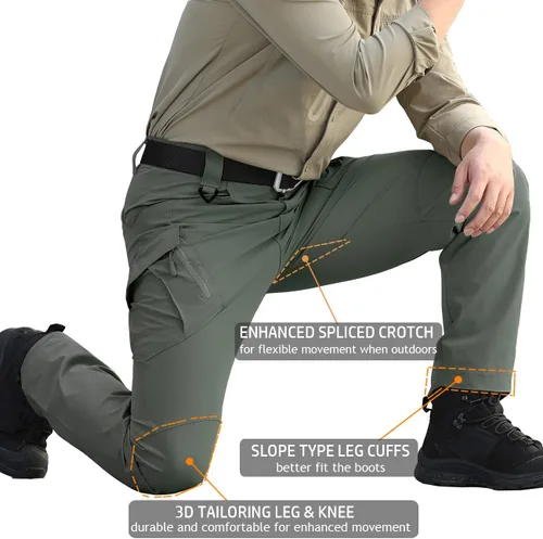 Miniatura 5 de ReFire Gear Pantalones tácticos de secado rápido para hombre, pantalones cargo ligeros de verano para senderismo al aire libre
