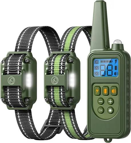 Miniatura 9 de Collar electrónico para perro con control remoto, collar de entrenamiento de perro impermeable de 2600 pies para perros pequeños, medianos