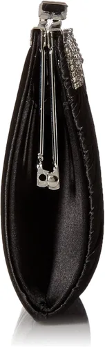 Miniatura 3 de Jessica McClintock Laura - Bolso de satén de diamantes de imitación con cadena cruzada