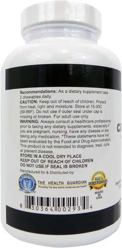 Miniatura 3 de Health Guardian CardioForLife 60 tabletas masticables - Chocolate
