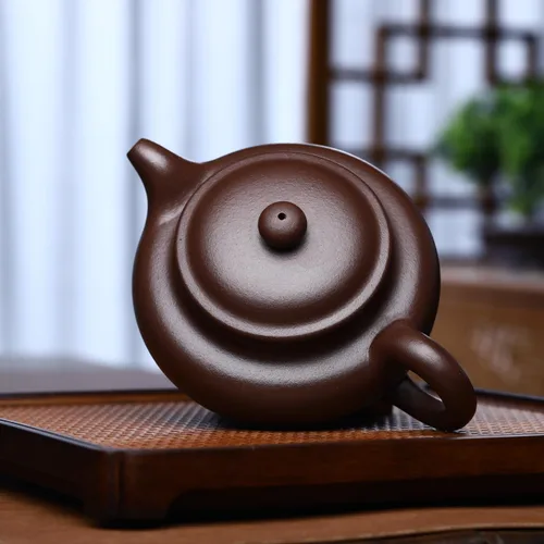 Miniatura 4 de Fine Zisha Teapot Series, china genuina hecha a mano Yixing Purple Clay Tea Pot de 12.8 onzas, infundir té Kungfu Brew (Fanggu)