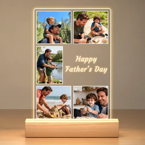 Miniatura 21 de Marcos de fotos personalizados con foto, marco de fotos personalizado con luz nocturna, marco de fotos personalizado, regalos personalizados de 5