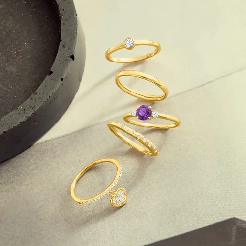 Miniatura 4 de RS Pure by Ross-Simons 040 Carat Amethyst and 10 ct tw Diamond Ring in 14kt Yellow Gold