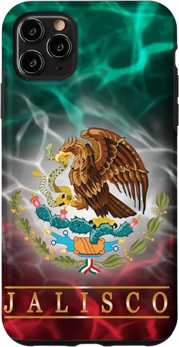Funda para iPhone 11 Pro Max Jalisco con la bandera de México, funda orgullosa de las raíces mexicanas