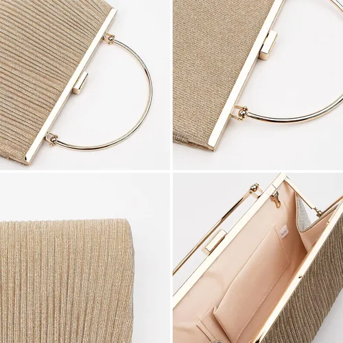 Miniatura 5 de Zlybola Monederos y bolsos de mano de noche bolsos cruzados clásicos para boda fiesta bolso de hombro para mujer