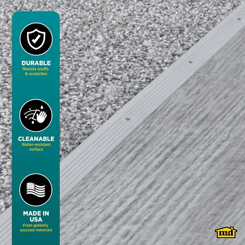 Miniatura 8 de M-D Building Products 78006 7/8 pulg. X 36 in. Moldura de alfombra de aluminio plateado con clavos de tornillo