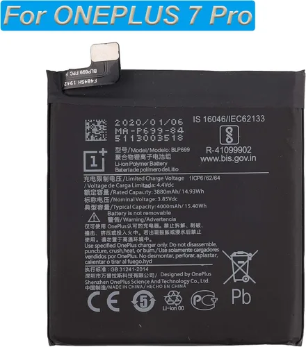 Miniatura 2 de Batería de repuesto BLP699 compatible con Oneplus 7 Oneplus 7 Pro GM1910 GM1913 con herramientas