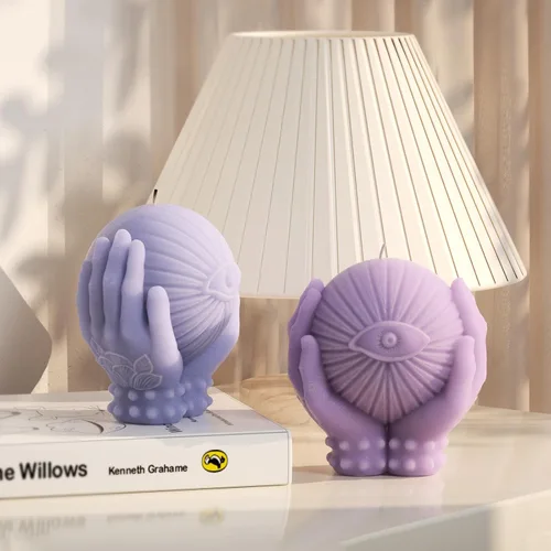 Miniatura 3 de Moldes de vela con forma de ojo de calavera, molde de resina de bola de cristal, moldes de silicona de fundición de resina para decoración del hogar