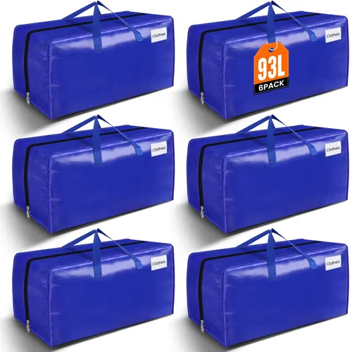 Miniatura 10 de BlissTotes Bolsas de mudanza, suministros de mudanza resistentes y bolsas de almacenamiento, bolsas de embalaje extragrandes, cajas con bolsillos