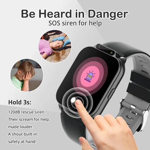 Miniatura 5 de Tixpc Reloj inteligente impermeable para niños con rastreador de actividad deportiva, podómetro Heartrate SpO2, monitor de estrés, linterna