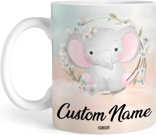 Miniatura 19 de CUBICER Tazas de café personalizadas con nombre personalizado, tazas de cerámica blanca, regalos de Navidad de vidrio para niños, mujeres, adultos