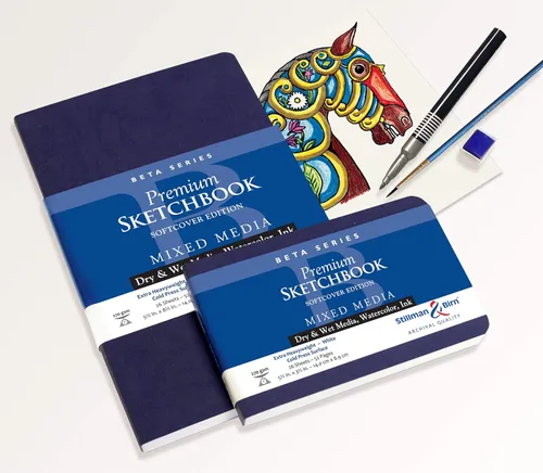 Miniatura 2 de Stillman & Birn Serie Beta Cuaderno de Dibujo de Tapa Blanda, 8.5 x 5.5 pulgadas, 270 g/m² (Extra Pesado), Papel Blanco, Superficie Cold Press