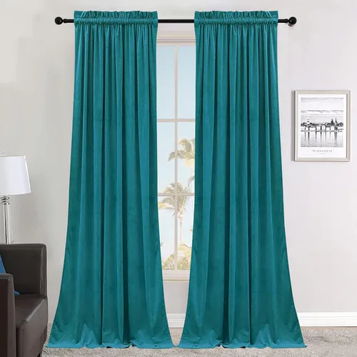 Miniatura 32 de SMILETIME - Cortinas de terciopelo blanco con bolsillo para barra, aisladas térmicamente, suaves, con filtro de luz y privacidad, para dormitorio