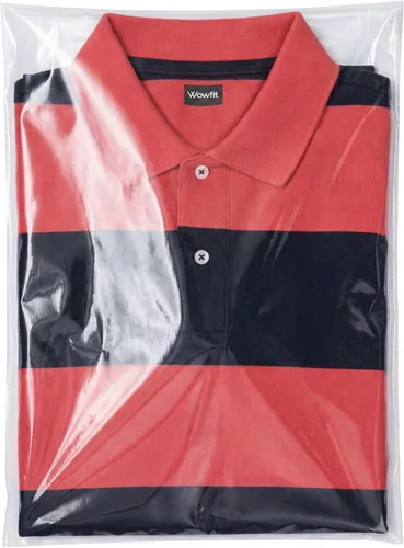 Wowfit 100 bolsas de plástico de celofán transparente de 10 x 13 pulgadas, bolsas de celofán resellables con autosellado ideales para ropa, camisas,