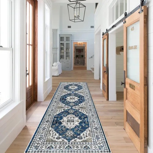 Miniatura 192 de Alfombra lavable para pasillo - 2x7 alfombras de cocina, alfombra para entrada, alfombra vintage, suave, alfombra antideslizante para piso, alfombra