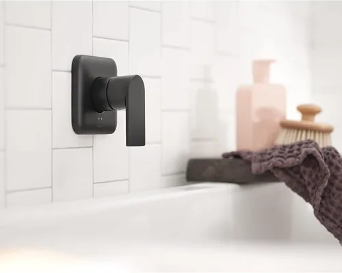 Miniatura 8 de Moen Genta LX WT901BN - Llenador de bañera de un solo mango, grifo de bañera de alto flujo contemporáneo con alcance de boquilla de 10 pulgadas