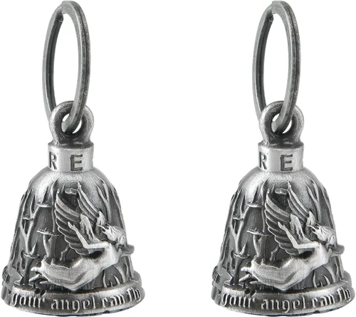 Miniatura 22 de 【Paquete de 2】 Campanas de motocicleta para motociclista Guardián de montar campanas con colgador, accesorio de motocicleta o llavero para buena