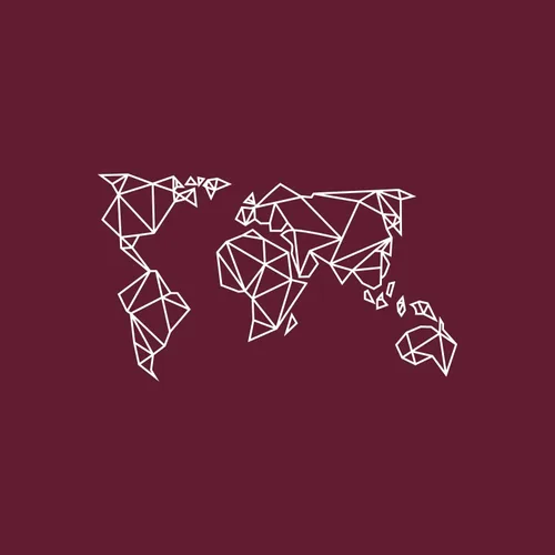 Miniatura 4 de Calcomanía de vinilo para pared, mapa geométrico del mundo, 26 x 45 pulgadas, diseño minimalista de países del mundo inspiradores de buenas