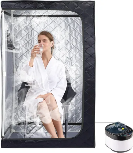 Miniatura 12 de ZONEMEL Kit completo portátil de sauna de vapor, spa personal de cuerpo completo para el hogar para desintoxicación, relajación, vaporizador de 4