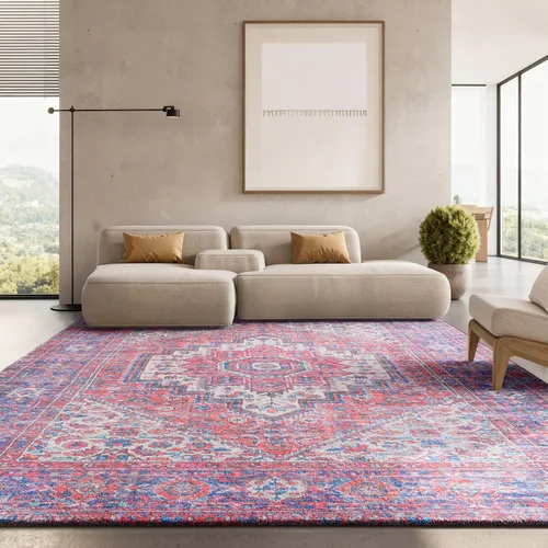 Miniatura 16 de SAFAVIEH Tucson Collection - Alfombra lavable de 2 pies 6 pulgadas x 8 pies, beige y verde, antideslizante y fácil de limpiar, ideal para pasillo