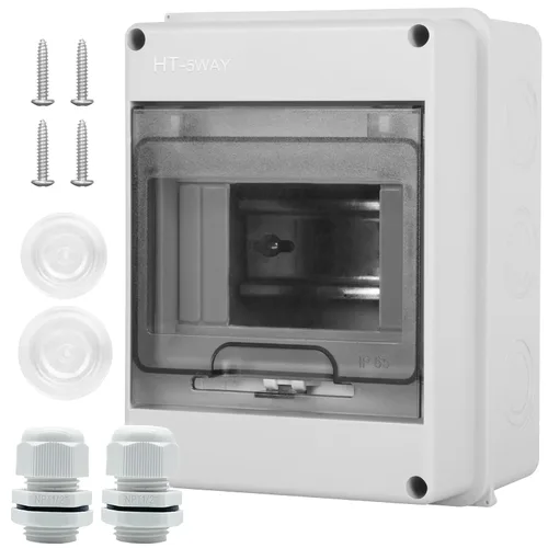 Miniatura 12 de Caja de Protección de Distribución Impermeable, Caja Eléctrica de Disyuntores de Plástico ABS y Cubierta Transparente IP65, para Disyuntor de Pared