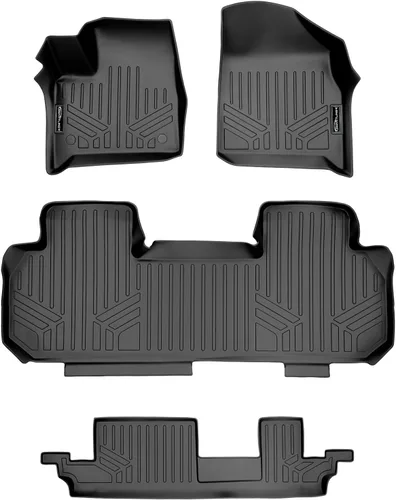 Miniatura 15 de SMARTLINER Juego de alfombrillas de piso de 2 filas compatibles con Chevrolet Traverse 2011-2017