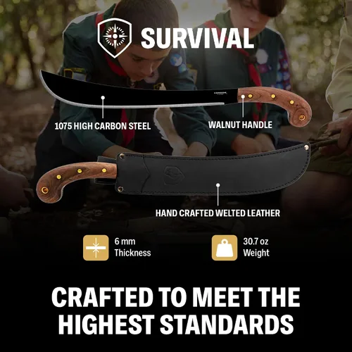 Miniatura 3 de Condor Tool & Knife Survival Machete with Walnut Handle