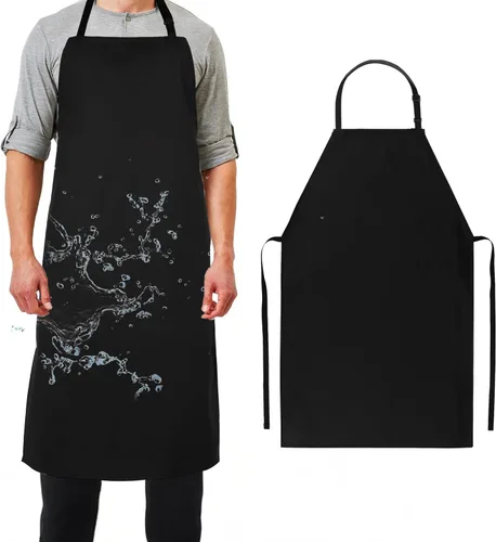 Delantal Impermeable de Servicio Pesado - para Adultos Unisex, Ultraligero, Delantal de Trabajo Industrial Resistente a Químicos Negro-1 paquete