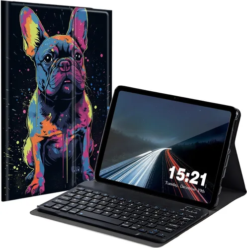 Miniatura 26 de Funda de teclado para Samsung Galaxy Tab S6 Lite 2022/2020, Galaxy Tab S6 Lite SM-P610/P613/P615/P619 con teclado Bluetooth inalámbrico desmontable