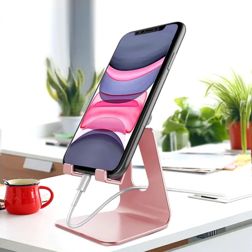 Miniatura 2 de CreaDream Soporte Ajustable para Teléfono Celular, Soporte para Teléfono, Cuna, Muelle, Soporte, Soporte de Escritorio de Aluminio Compatible