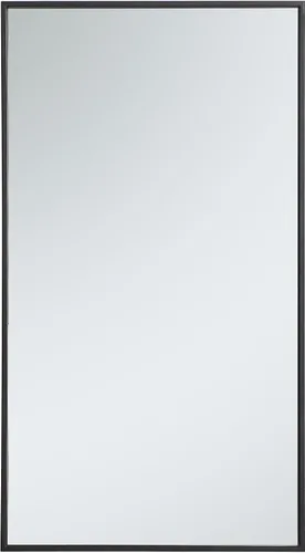 Miniatura 34 de Elegant Decor Monet - Espejo rectangular con marco de metal (60 x 18 pulgadas), color negro