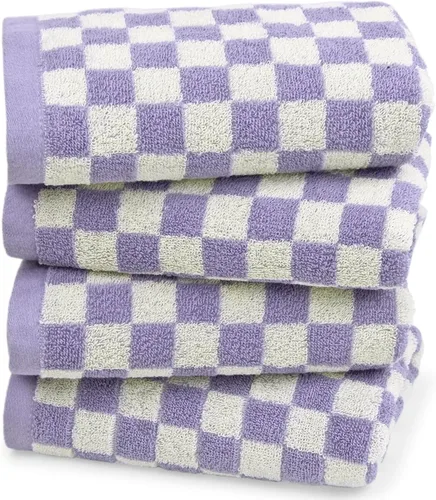 Miniatura 10 de Jacquotha Paquete de 4 toallas de mano para baño, algodón suave y absorbente para cara, spa, baño, gimnasio, cocina, juego de toallas de mano 4