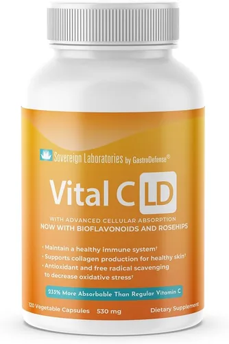 Vital C-LD - Vitamina C liposomal mejorada - Cápsulas de 530 mg - 120 unidades