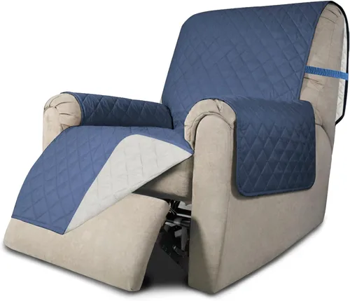 Miniatura 275 de Easy-Going - Funda para sofá, futón y sillón sin reposabrazos, reversible, resistente al agua, para mascotas y niños (azul oscuro/azul claro)