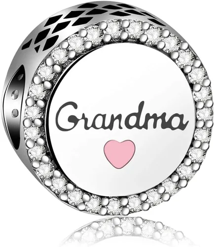 Miniatura 308 de LUXILLA Abalorio de plata de ley 925 para madre, hija, abuela, para familia, amor, madre, hija, abuela, para pulseras, collares, dijes, abalorios