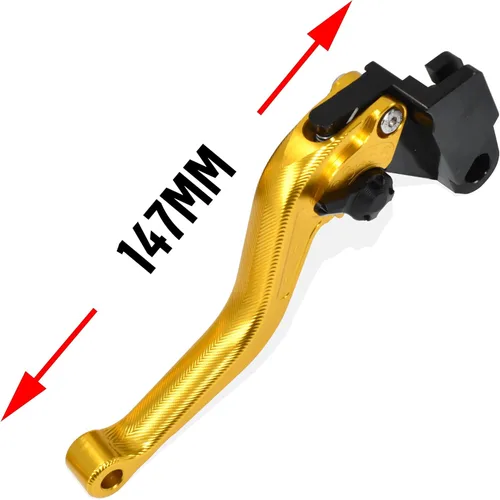 Miniatura 2 de 3D Fishbone Pattern Short Brake Clutch Lever for Yamaha Fazer FZ-1 FZ-8 FZ-6 FZ-6R FZS600, CNC Aluminum Alloy Made (Black)