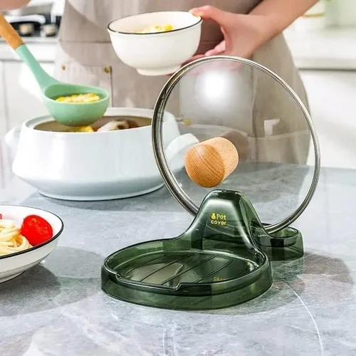 Miniatura 6 de Espátula de cocina multifunción, soporte para espátula de cocina multifuncional, soporte para cucharas con soporte para tapa, espátula de cocina