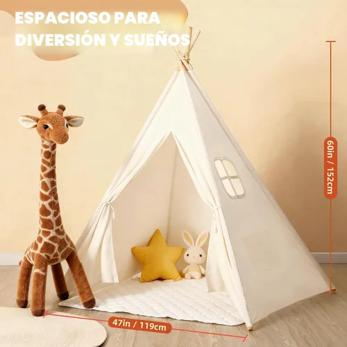 Miniatura 2 de Tienda de campaña tipi para niños, tiendas de campaña para niños y niñas, casa de juegos de regalos para juegos en interiores y exteriores, casa